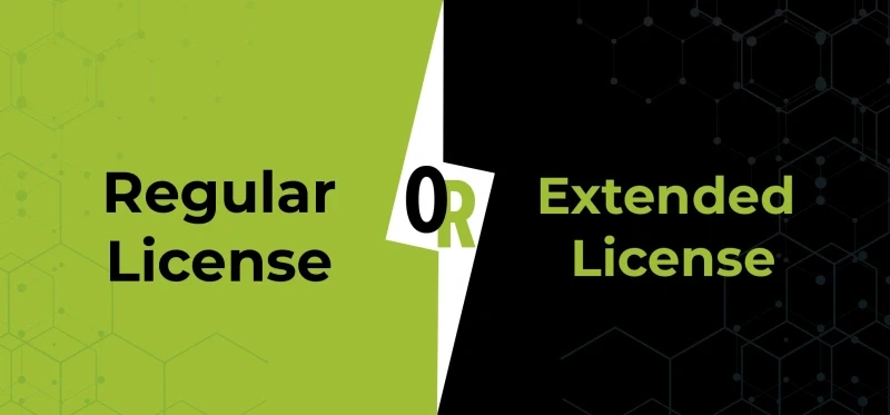 Envato-Codecanyon’s regular license VS extended license