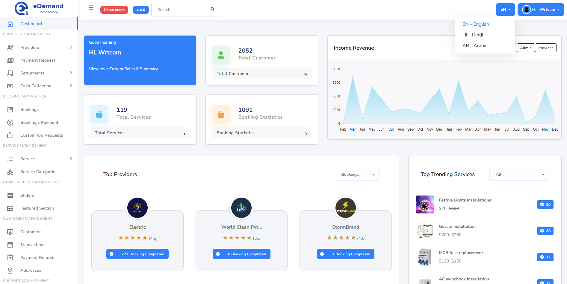 On-demand booking service system