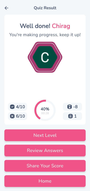Quiz Result