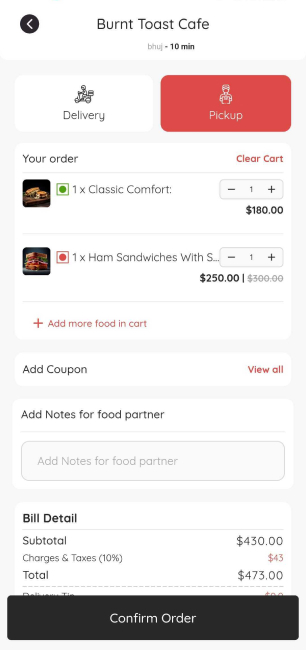 Restaurant Pick-Up