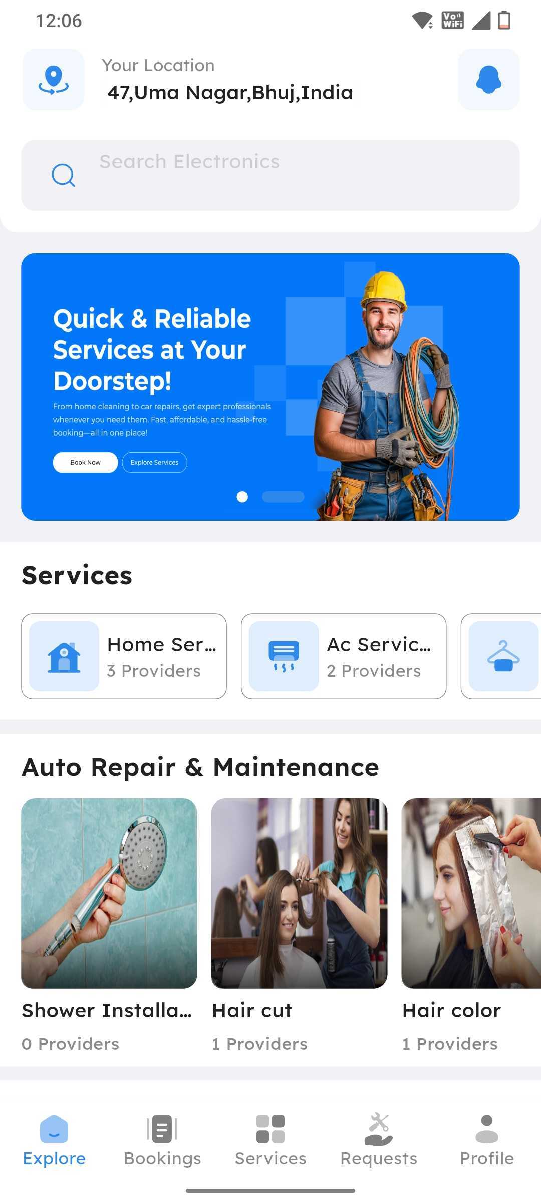 Home page