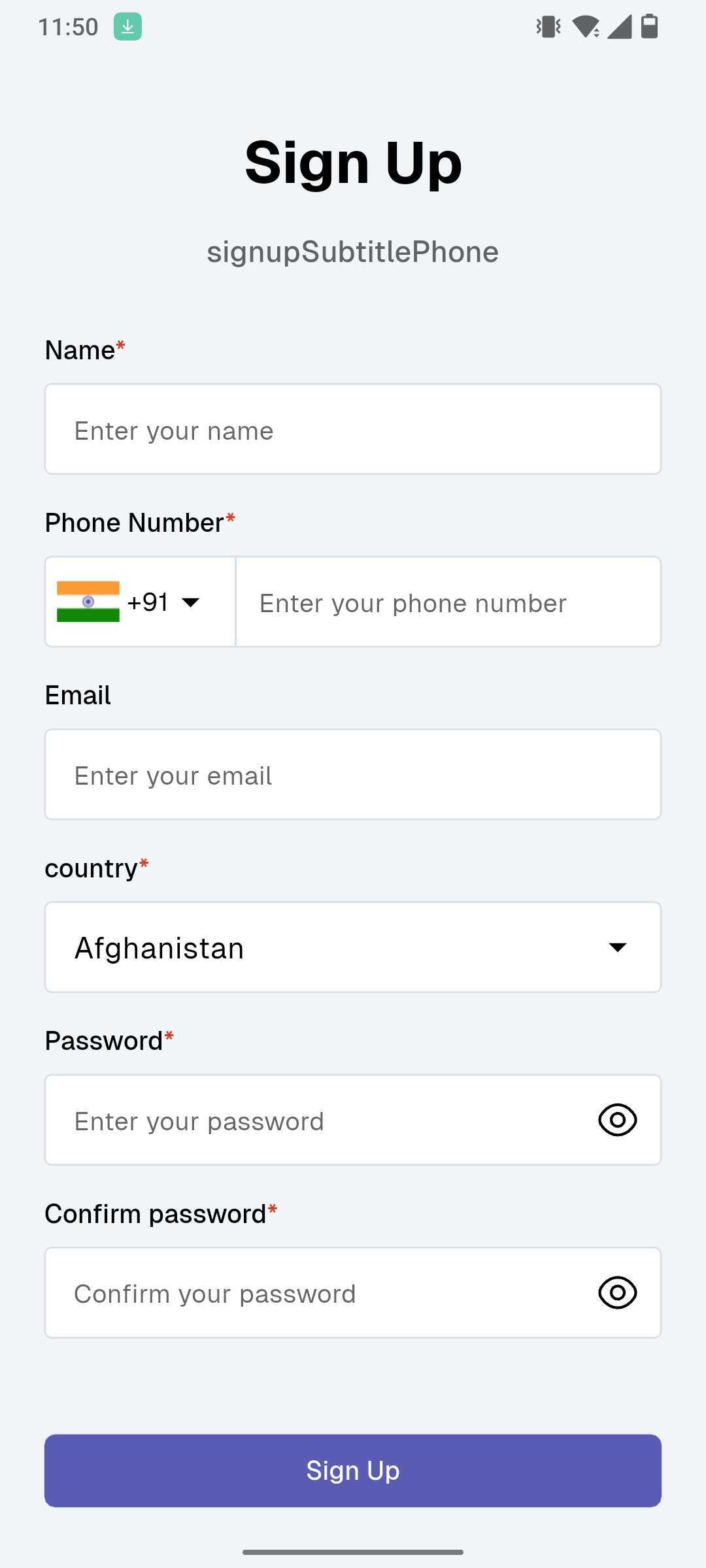 Sign Up