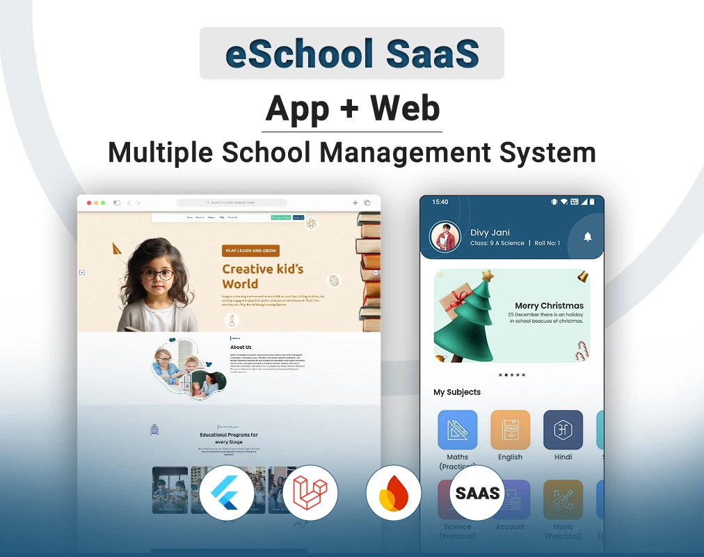 eSchool SaaS - School Management System with Student | Parents Flutter App | Laravel Admin