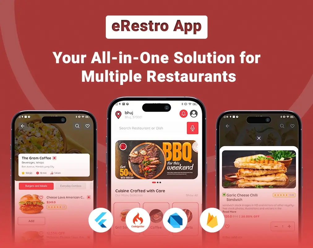 eRestro - Multi Restaurant Flutter App | Food Ordering App with Admin Panel & Restaurant Panel
