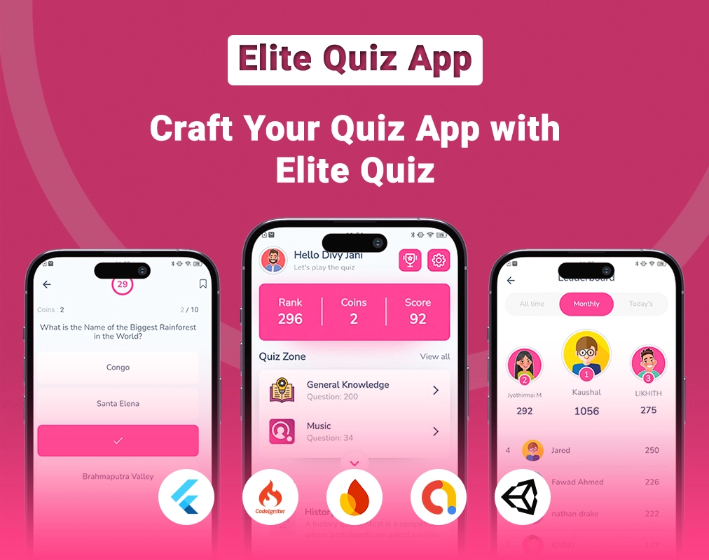 Elite Quiz - Trivia Quiz | Quiz Game - Flutter Full App + Admin Panel