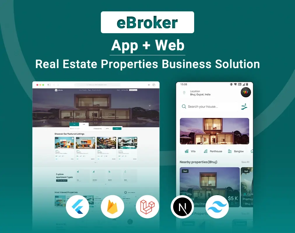 eBroker - Real Estate Property Buy-Rent-Sell Flutter app with Laravel Admin Panel | Web Version