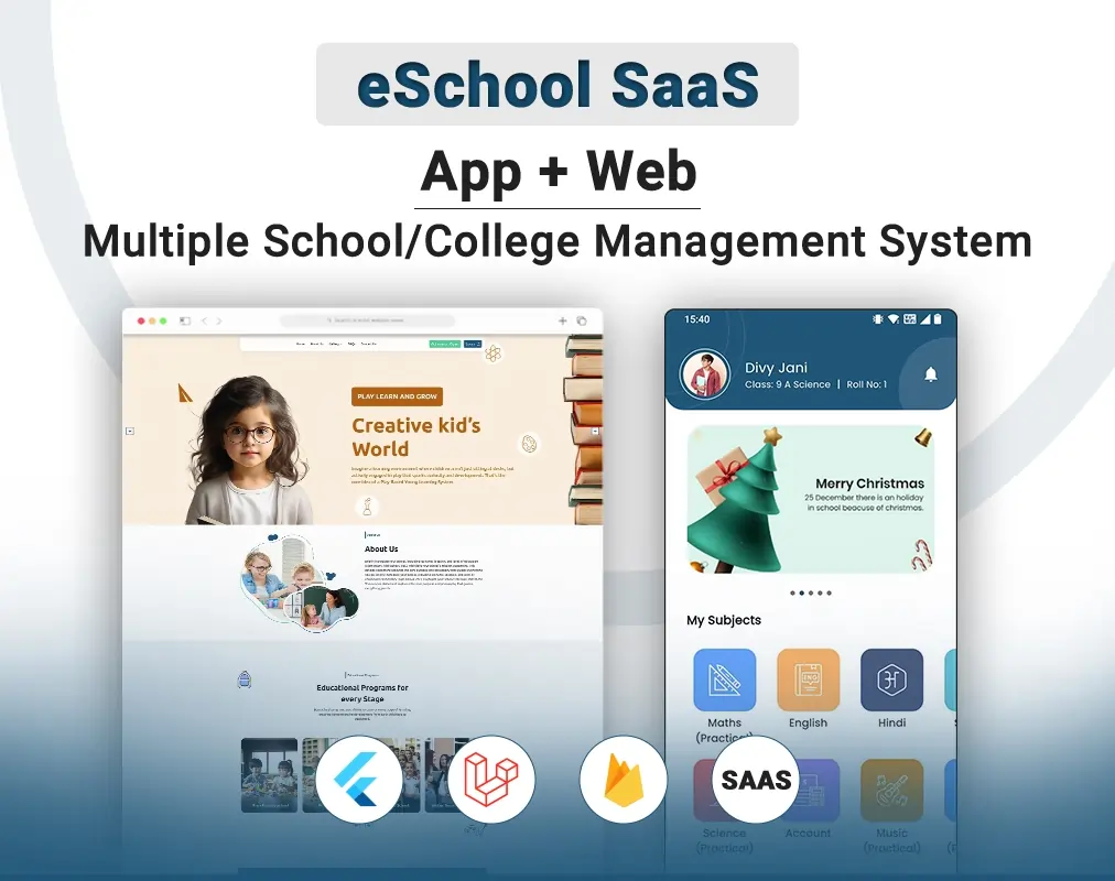 eSchool SaaS - School Management System with Student | Parents Flutter App | Laravel Admin