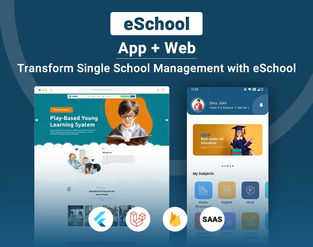 eSchool - School Management System with Student | Parents | Teacher Flutter App | Laravel Admin